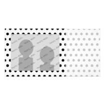 Black and White Polka Dot Pattern. Spotty. Photo Card Template