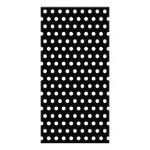 Black and White Polka Dot Pattern. Spotty. Custom Photo Card