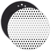 Black and White Polka Dot Pattern. Spotty. Pin