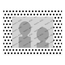 Black and White Polka Dot Pattern. Spotty. Post Cards