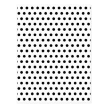 Black and White Polka Dot Pattern. Spotty. Postcards