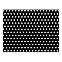 Black and White Polka Dot Pattern. Spotty. Postcards