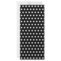 Black and White Polka Dot Pattern. Spotty. Rack Card Design