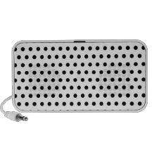 Black and White Polka Dot Pattern. Spotty. Travelling Speaker