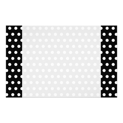 Black and White Polka Dot Pattern. Spotty. Stationery Design
