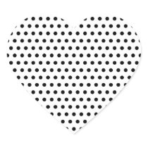 Black and White Polka Dot Pattern. Spotty. Heart Stickers