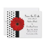 Black and White Polka Dot Save the Date Card Custom Invites