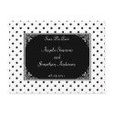 Black and White Polka Dot Save The Date postcards