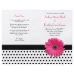 Black and White Polka Dot Wedding Program flyers