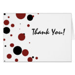 Black and white Polka Dots Thank You Greeting Card