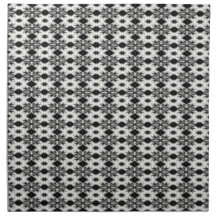 black and white printed napkin 