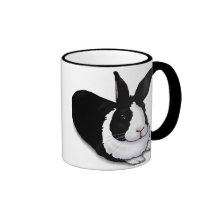 Black and White Rabbit Mugs