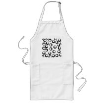 Black and White Retro Circles Pattern. Aprons