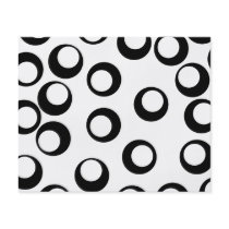 Black and White Retro Circles Pattern. Flyer