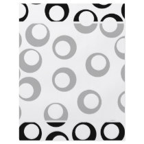 Black and White Retro Circles Pattern. Custom Flyer