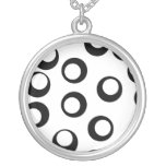 Black and White Retro Circles Pattern. Jewelry