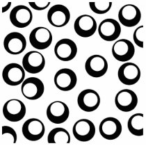 Black and White Retro Circles Pattern. Photo Cutouts