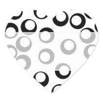 Black and White Retro Circles Pattern. Stickers