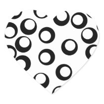 Black and White Retro Circles Pattern. Sticker
