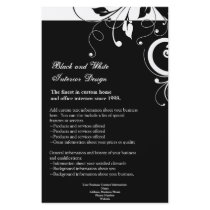 Black and White Reverse Swirl Flyer or Program