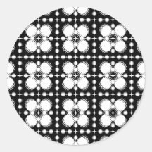 Black and White Ripples Small Sticker