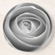 Black and White Rose Coaster
