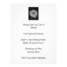Black and White Rose. Custom Invites
