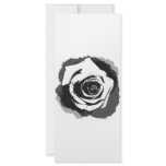 Black and white rose graphic rack cards