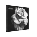 Black and White Rose Love Canvas Print canvas prints