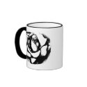 Black and White rose Mug