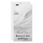 Black and White Rose wedding Custom Photo Card