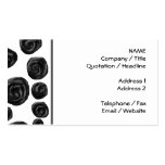 Black and White, Roses Pattern. Business Cards