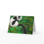 Black and White Ruffed Lemur Greeting Card