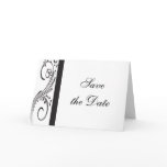 Black and White Save the Date Announcement Greeting Cards