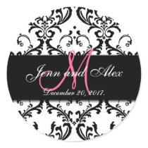 Black and White Save the Date Stickers