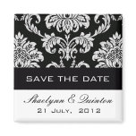 Black and White Save the Date Wedding Announcement magnets
