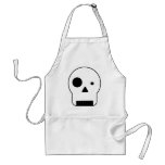 Black and white shape skull.ai aprons