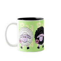 Black and White Sheep Coffee Mugs