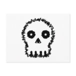 Black and white skull v6. postcards