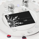 Black and White Snowflake Wedding Place Cards business cards