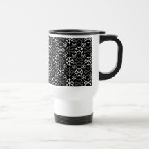 Black and White Snowflakes Travel Mug