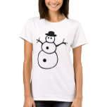 Black and White Snowman t-shirts