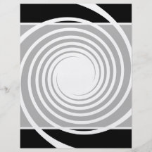 Black and White Spiral Design. Personalized Flyer