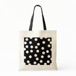 Black and White Spotty Design. Canvas Bag