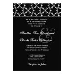 Black and White Steampunk Flowers Wedding V03 Personalized Announcement