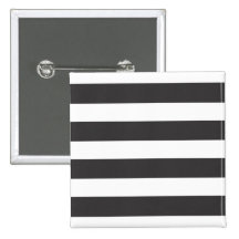 Black and White Stripes Button Badge