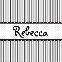 Black and White Stripes Dots Scallops Personalized Photo Sculptures