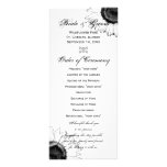 Black and White Sunflower Wedding Program Rack Card