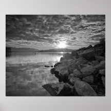 Black and White Sunset Posters