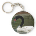 Black and White Swan Keycahin keychains